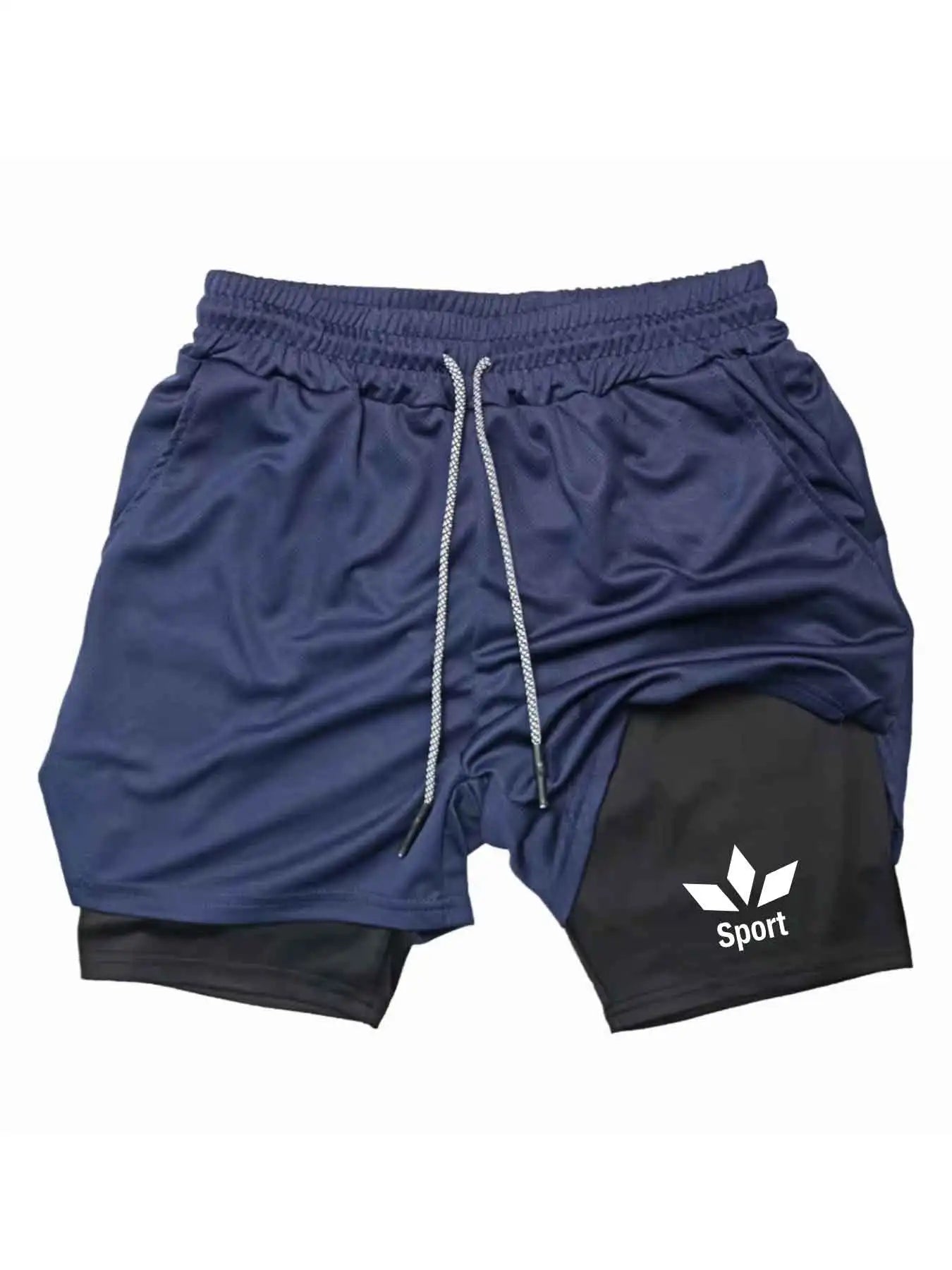 Leisure sportswear fitness double-layer shorts 2026 summer sports shorts 2-in-1 gym running