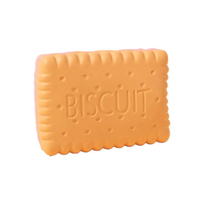 Dog Chew Toy Built-in Squeaker Simulation Biscuit Cake Bite-Resistant Latex Toy Exercise Toy Small Large Dogs Toy Pet Supplies