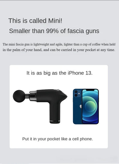 Fitness Relaxation Muscle Electric Intelligent Mini Massager Multi speed Variable speed Vibration Multi functional Fascia Gun
