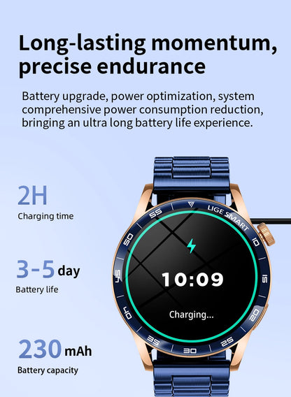 LIGE 2026 Voice Calling Smart Watch Men 1.38" HD IP68 Waterproof Sports Fitness Watches New Man Women Smartwatch For Android iOS