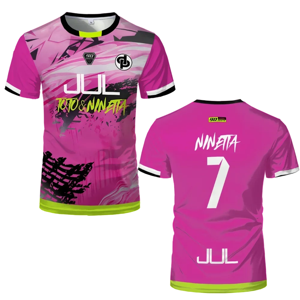 90 Minute Series MM9 JUL Football Shirt for Men, Summer Outdoor Sport Quick-Drying Jersey, Fitness Training T-shirt