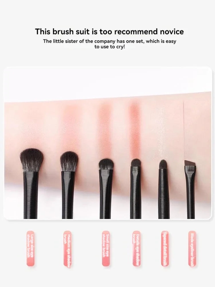 WholsealeSoft Bristle Eyeshadow Brushes 10-piece Set Eye Makeup Smudge Undercover Eyeliner Blade Eye Detail Small Makeup Brushes
