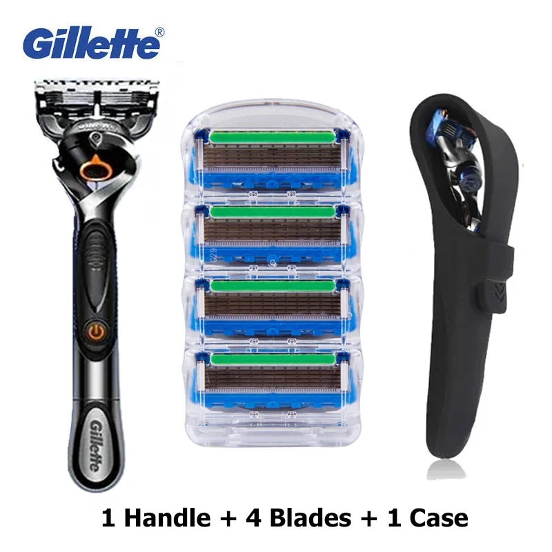 Gillette Fusion PROGLIDE Power Razor Safety Shaver 5 Layers Blades Replacement Refills for Men Beard Hair Removal Face Cleaning