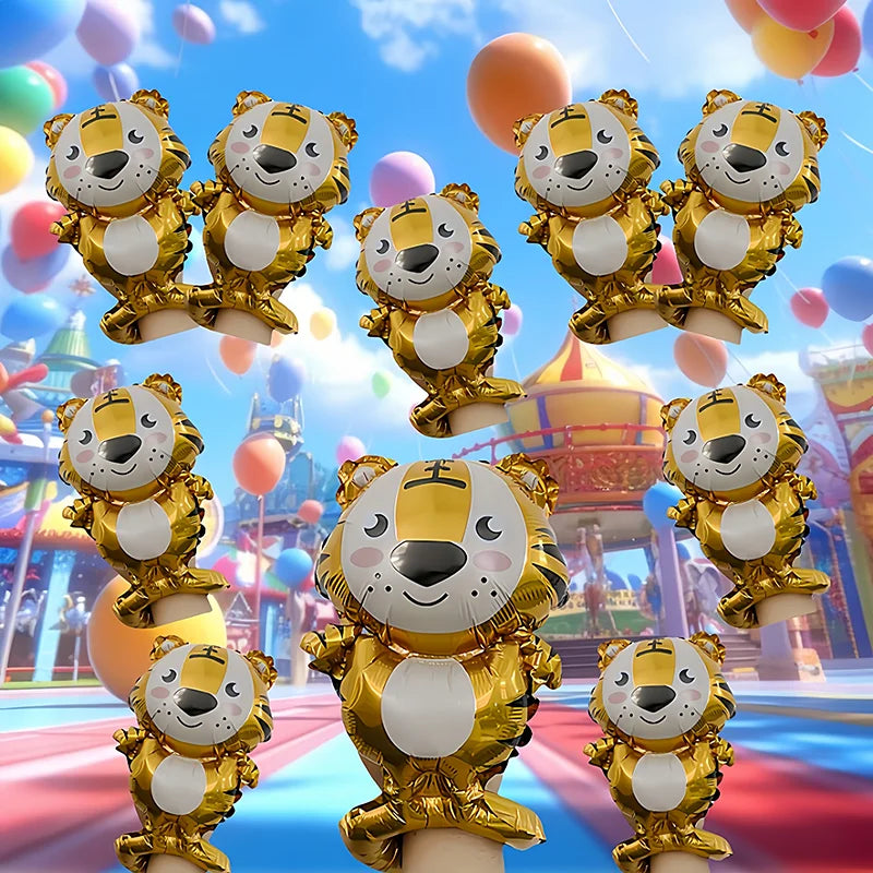 10pcs Cute Animal Hand Wearing Balloons Bear Rabbit Sheep Cat Wrist Ballon Birthday Party Decoration Kids Toys Baby Shower