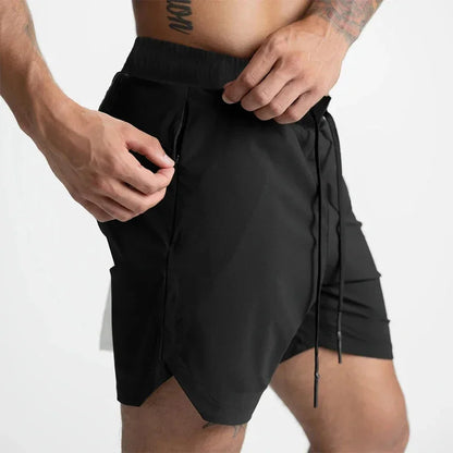 Men Running Bodybuilding Shorts Man Summer Gyms Workout shorts Male Breathable Quick Dry Sportswear Jogger multi-pocket Shorts