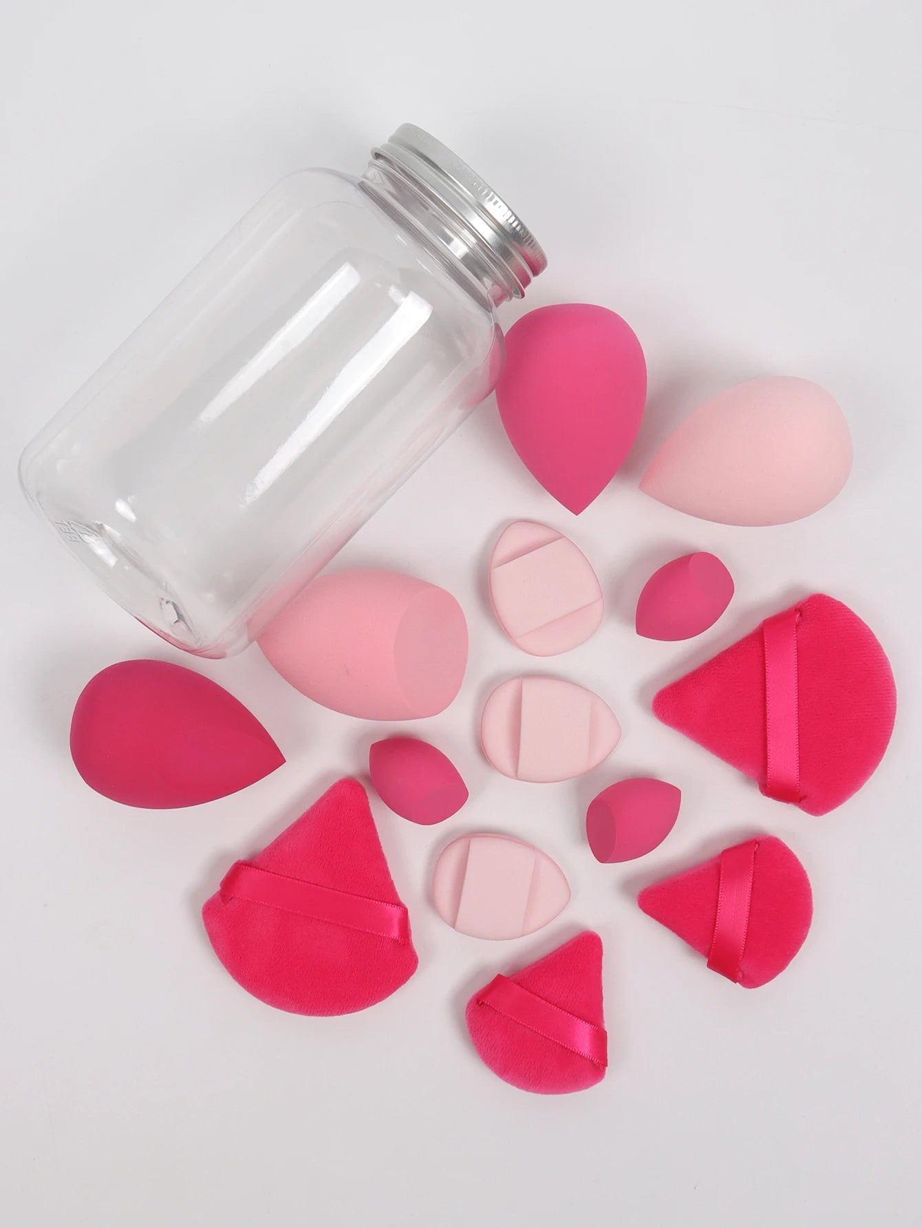 14 Piece Cosmetic Sponge Set, Cosmetic Sponge Finger Puff, Dry and Wet Foundation Make-Up Cosmetic Puff