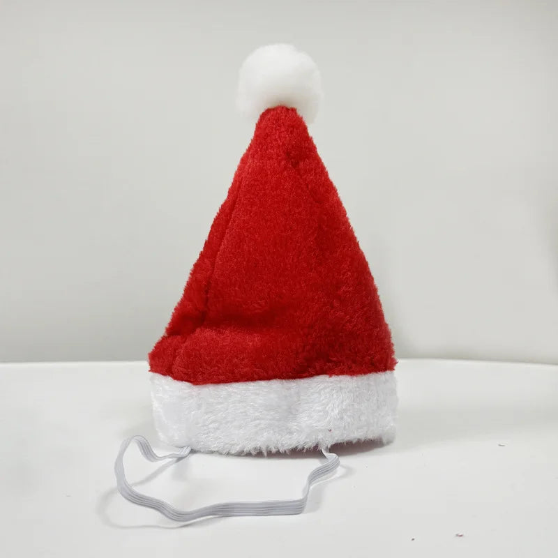 Pet Cat Dog Christmas Santa Hat Cap Small Medium Dogs Headwear Xmas New Year Party Cosplay Costume Accessories Pet Supplies