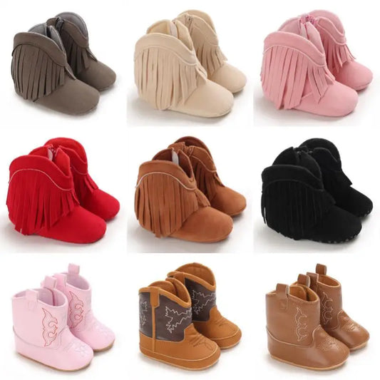 Fashionable Tassel Baby Boots Autumn Winter Casual Comfortable Shoes for Boys And Girls 0-18 Months Walking Shoes