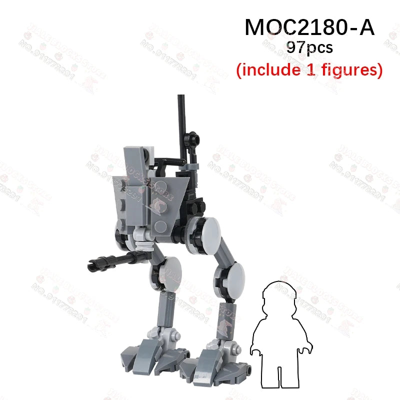 Sci-Fi Movie Series Droid Building Blocks Creative Mini Collector Turret Robot Annihilator Robot Model Bricks Toys For Kids Gift