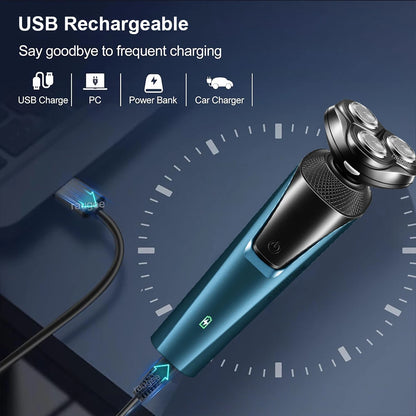 Electric Shaver for Men Facial Beard Hair Remover Chest Nose Hair Trimmer Rechargeable Portable Multifunctional Electric Razor