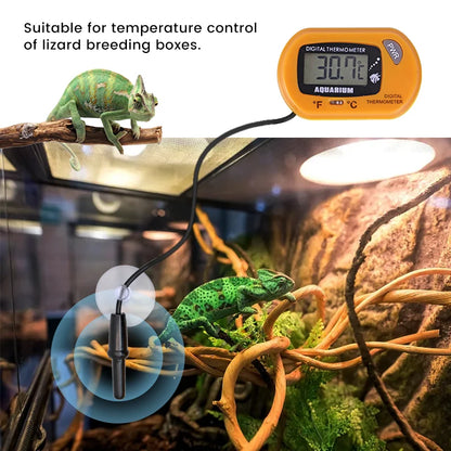 Fish Tank Thermometer LCD Digital Aquarium Temperature Water Meter Aquarium Temp Detector Fish Alarm Pet Supplies Tool Aquatic