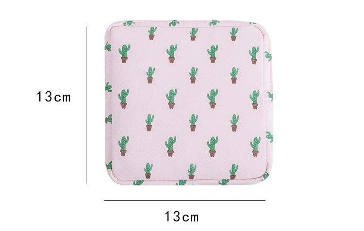 Women Small Cosmetic Bag Set Zipper Girls Mini Sanitary Napkins Makeup Lipstick Bags Travel Earphone Coin Organizer Pouch Bags