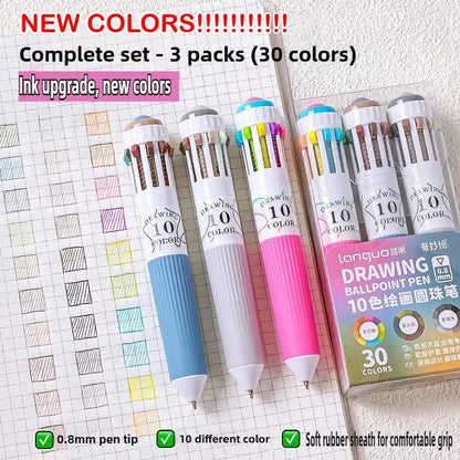 Languo 120 Color Ballpoint Pen 0.8mm Cartoon Soft Grip Press Multicolor Writing Pen for Drawing Overlay School Office Supplies