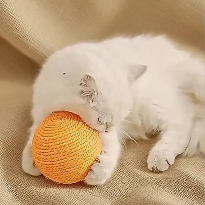 8cm Bite-Resistant Cat Scratching Ball | Interactive Kitten Toy with Crinkle Sound for Cats Chasing & Play Pet Supplies