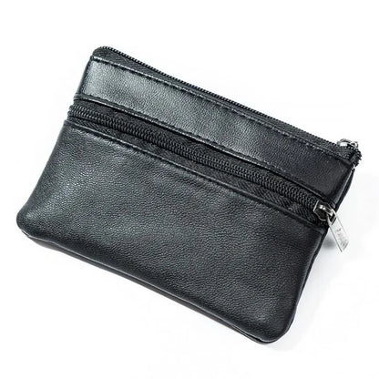 Black Men Coin Purse Men Small Bag Wallet Change Purses Zipper Money Bags Children Mini Wallets Leather Key Holder Cases