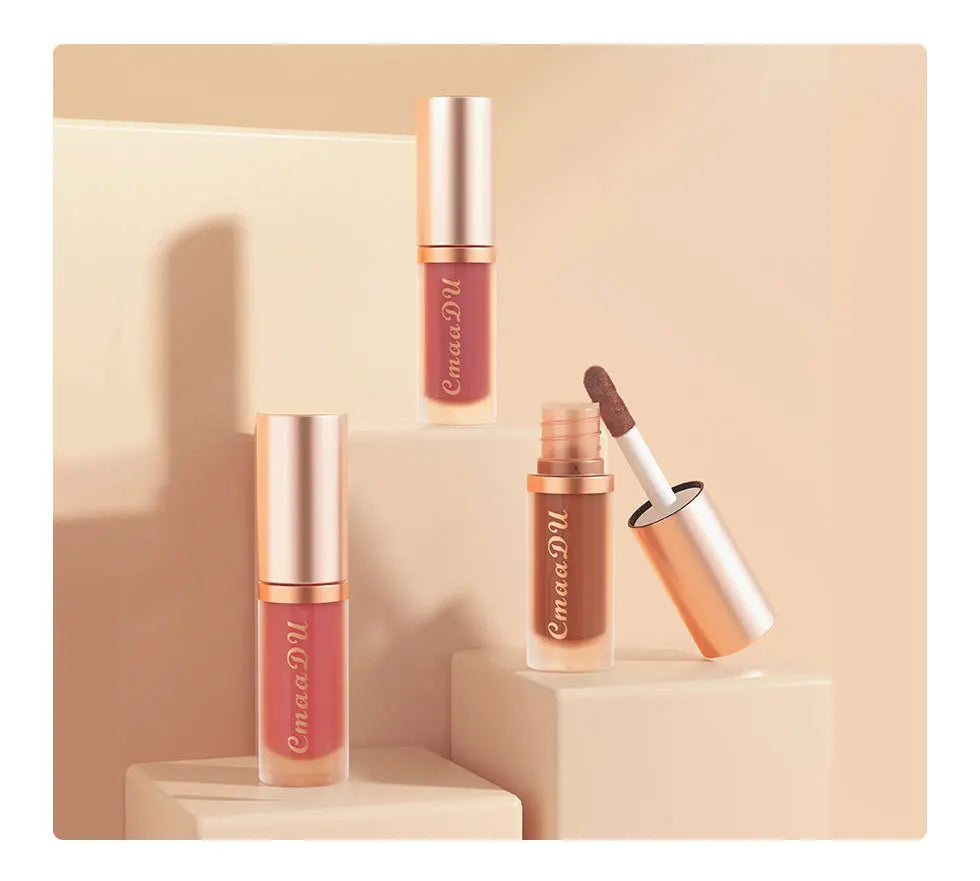 CmaaDu 12Color Long-Lasting Lip Sense Color Makeup Waterproof  Lipsticks Matte Velvet Lip Gloss
