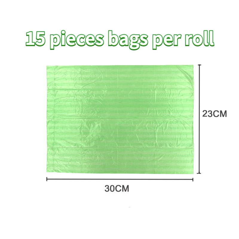 1-15Roll Pet Dog Poop Bags Dispenser Collector Garbage Bag Puppy Cat Pooper Scooper Bag Small Rolls Outdoor Clean Pets Supplies