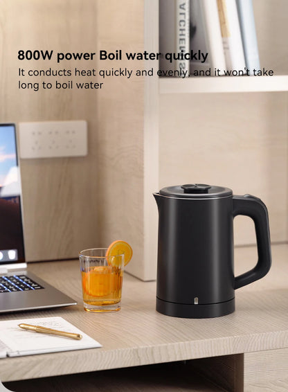 110V 220V Electric Kettle 0.6L Seamless 304 Stainless steel liner Fast heating Mini Teapot Water heater Coffee maker for Travel