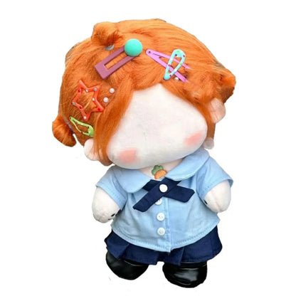 20cm Doll Clothes Blue School Uniform Blouse Set Skirt Suit Clothes For Cotton Stuffed Dolls Toys Accessories Doll Outfit