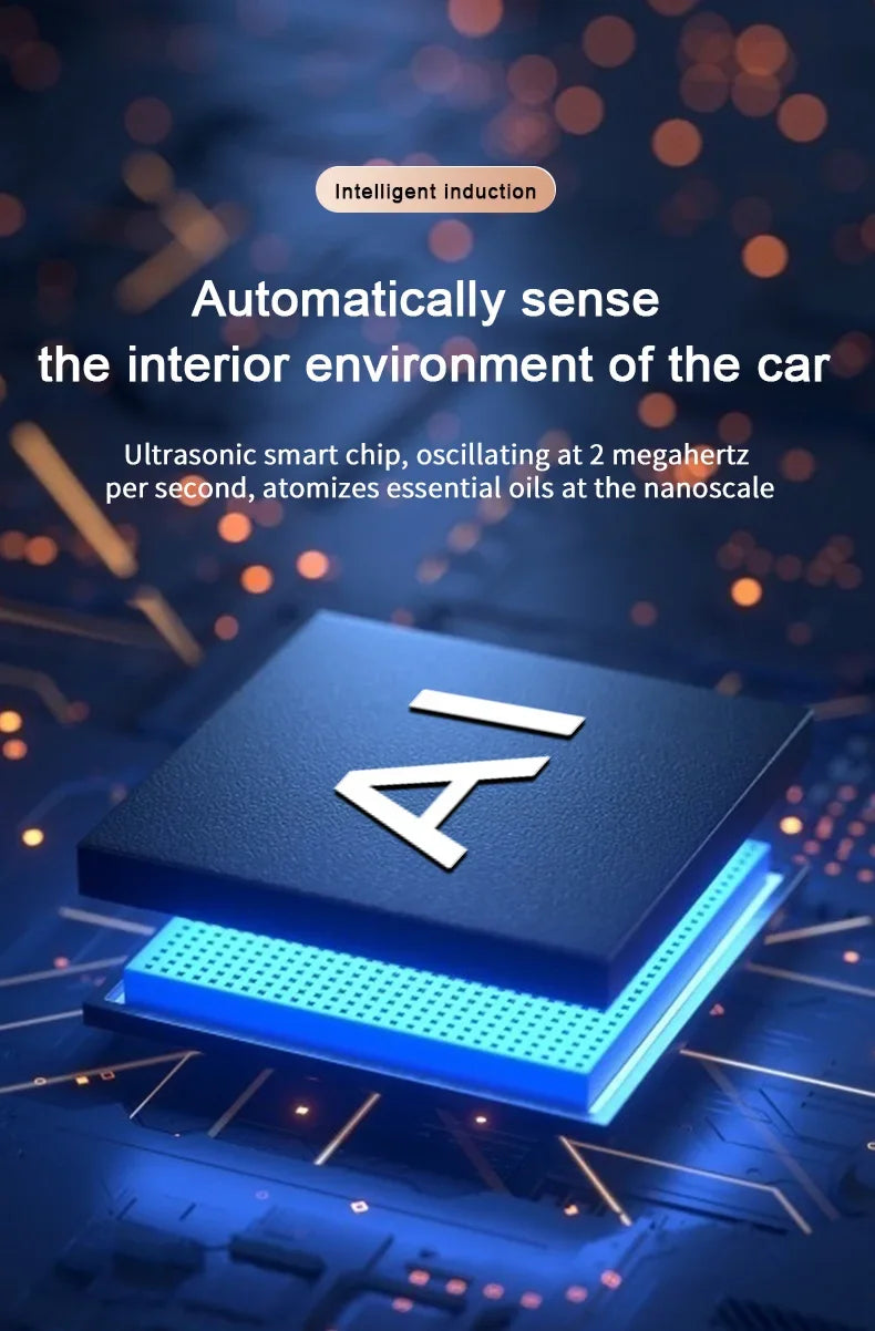 Essential Oil Diffuser Car Intelligent Spray Aromatherapy Aluminum Alloy Onboard Starting Fragrance Diffuser Car Air Fresheners