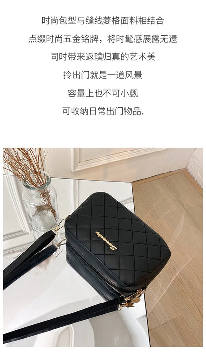 Tassel Small Messenger Bag For Women 2023 Trend Lingge Embroidery Camera Female Shoulder Bag Fashion Chain Ladies Crossbody Bags