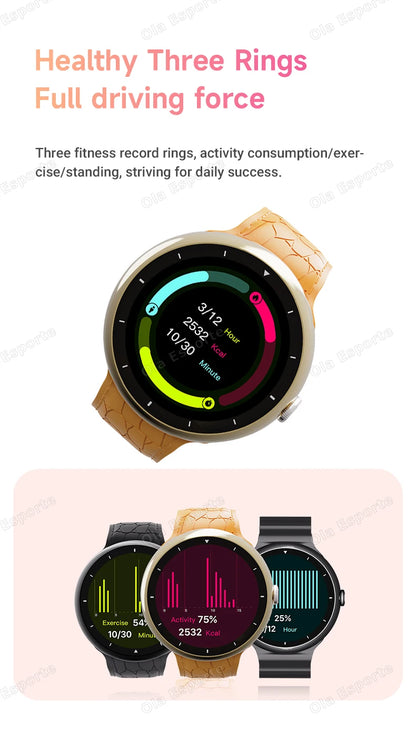 Smart Watch 2.09-inch AMOLED Screen Bluetooth Call Compass Tracker Men Sports Watches Health Monitor Women Smartwatch Waterproof