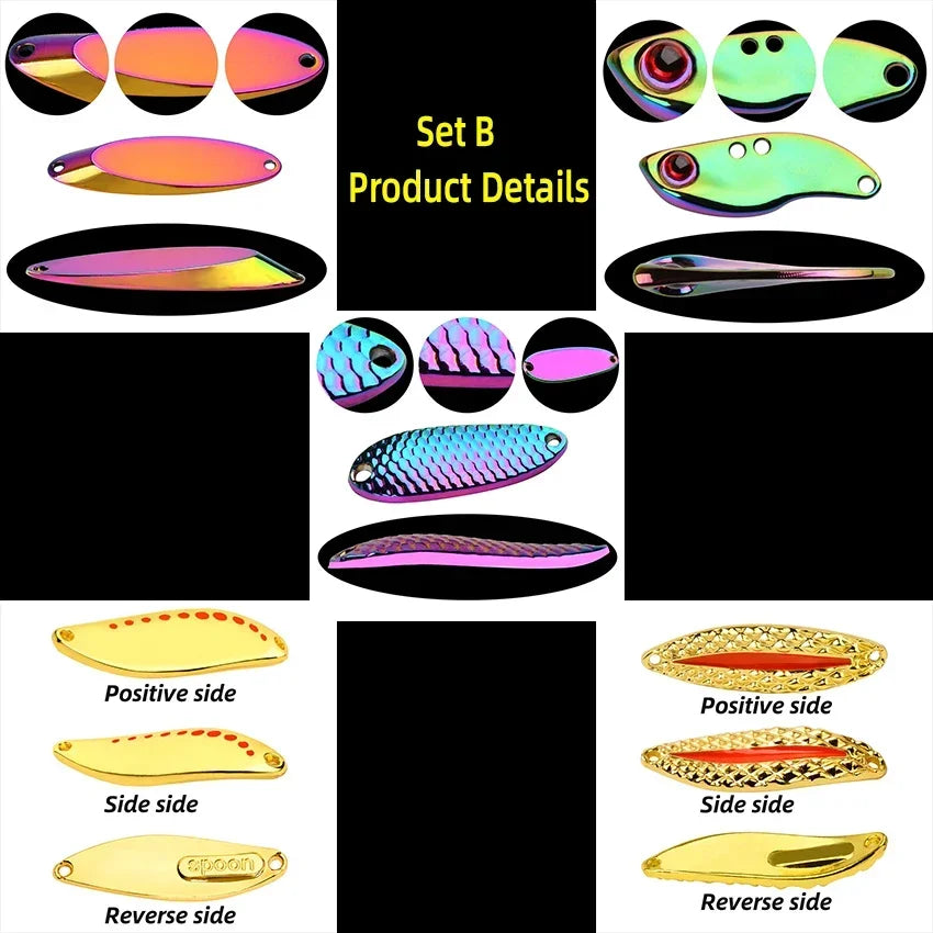 5pcs/lot Wobbler lures 3g/10g/15g Metal Vib Fishing Lure set Sinking Hard Metal VIB Sea Fishing Lures Artificial Pesca Bait