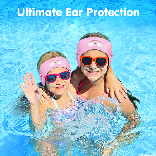 HeySplash Swimming Headband Swim Earplugs Kids Ear Plugs Ear Band Swimmer Ear Protection Elastic Neoprene Ear Guard