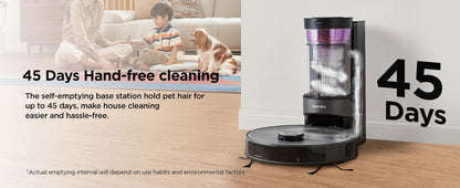 Eureka E10s Robot Vacuum with Bagless Self Emptying Station, Robotic Vacuum of 45-Day Capacity, 4000Pa Suction