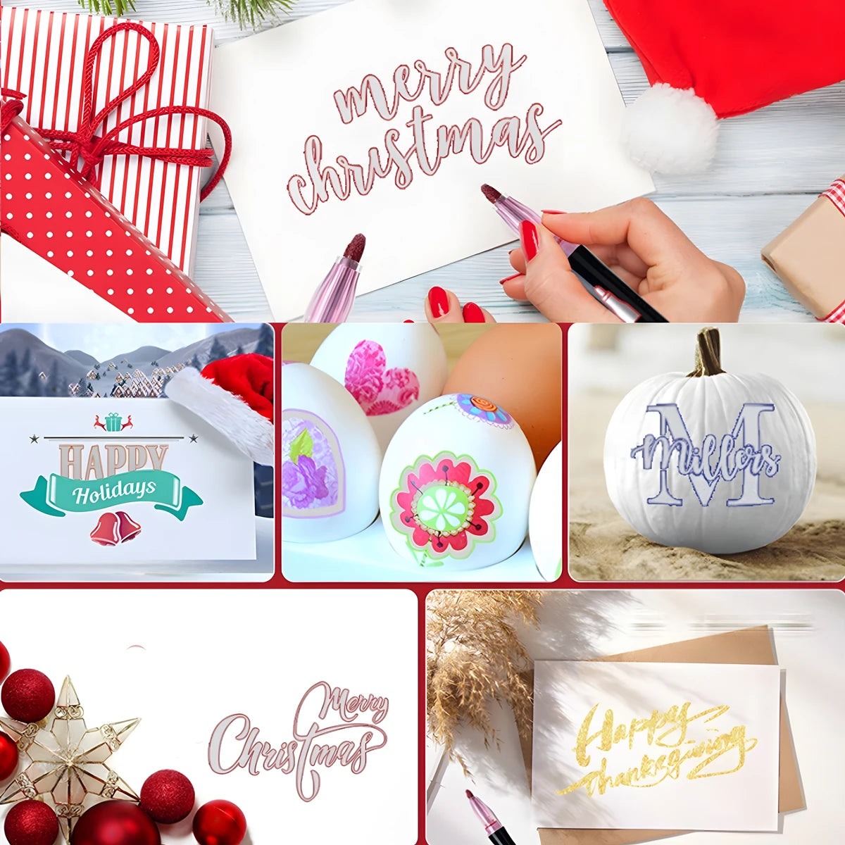 Double Line Outline Markers,Squiggles Shimmer Markers Set,Self Outline Metallic Glitter Marker Pens for Christmas,Art,Drawing