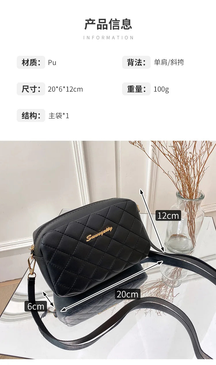 Tassel Small Messenger Bag For Women 2023 Trend Lingge Embroidery Camera Female Shoulder Bag Fashion Chain Ladies Crossbody Bags