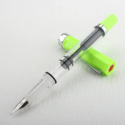 High Quality 3059 Piston Fountain Pen Resin Transparent Ink Pen EF/F Nib 0.38/0.5mm Fountain Pen Business Gif