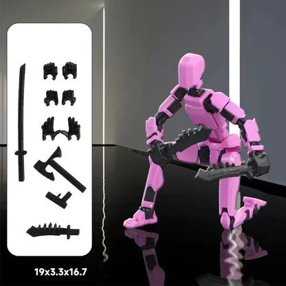 UNGH Multi-Jointed Action Figure Dragon 3D Printed Assembly Movable 13 Body Movable Robot Toys Gifts For Children
