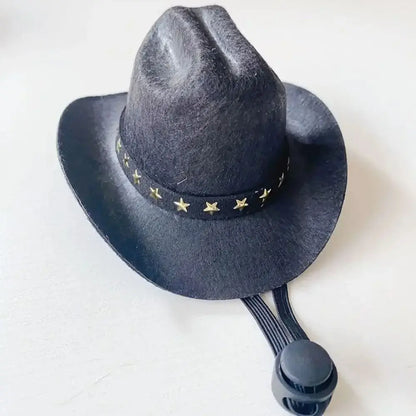 2024 Funny British Pet Dog Hat Star Cowboy Hat Adjustable Dog Costume Top Hat Headwear Pet Hat Dog Cap Pet Sun Hat Pet Supplies