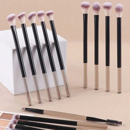 22pcs Makeup Brush Set Including 20pcs Professional Aluminum Tube Makeup Brushes, 2pcs Air Cushion Puffs For Daily Use