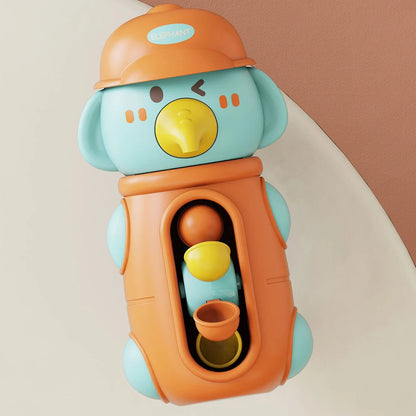 Bath Bathtub Toys for Toddlers 1 2 3 Years Old Duck Rotatable Waterwheel Bathroom Strong Suckers Water Scoop Fun Bath Toys Gifts