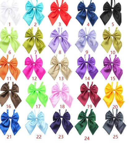 Pet Bowties 30/50/100PCS Dog Tie Collars Bulk Adjustable Dog Bow Ties Solid Color Cat Neckties Pet Supplies For Dogs and Cats