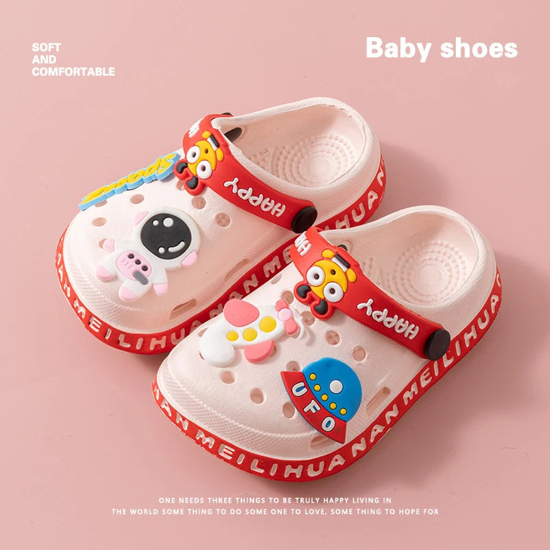 Shoes  Children's  Cartoon Baby Soft-Soled Sandals – Ultra-Light Anti-Slip Infant Closed-Toe Sandals for Boys & Girls Beach