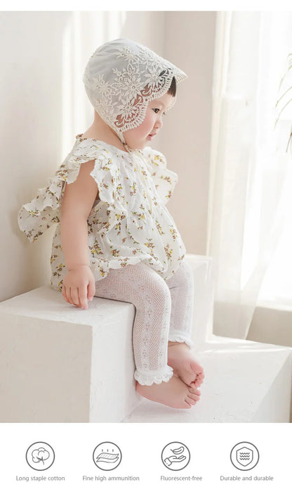 Summer Girls Pants Mesh Thin Baby Lace Pantyhose Outside Wear Summer Baby Stockingds Anti-Mosquito Kids Leggings For Girls