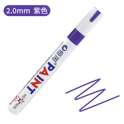 12Colors Waterproof Colorful Paint Marker Pens Permanent Paint Marker White Tire Tread Rubber Fabric Paint Metal