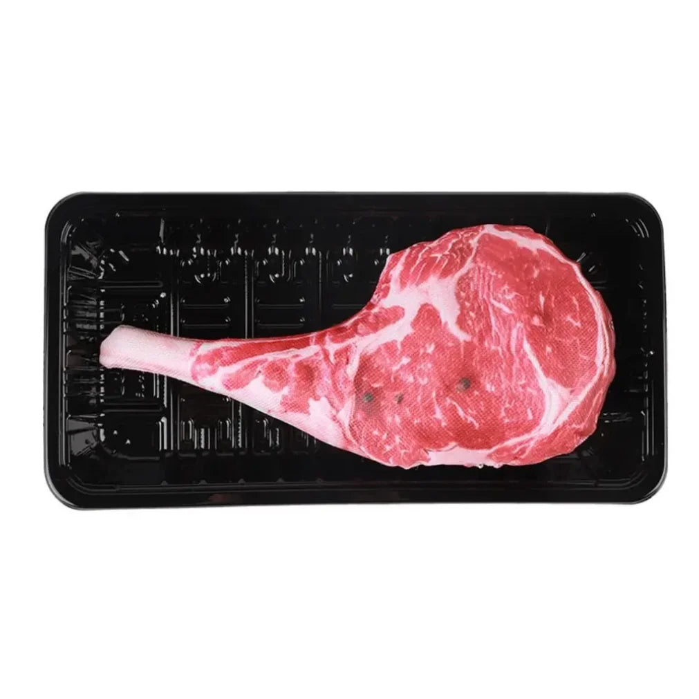 Simulation Squeaky Bone Dog Toys Steak Bite-Resistant Clean Dog Chew Puppy Training Toy Soft Steak Carrot Animal Pet Supplies