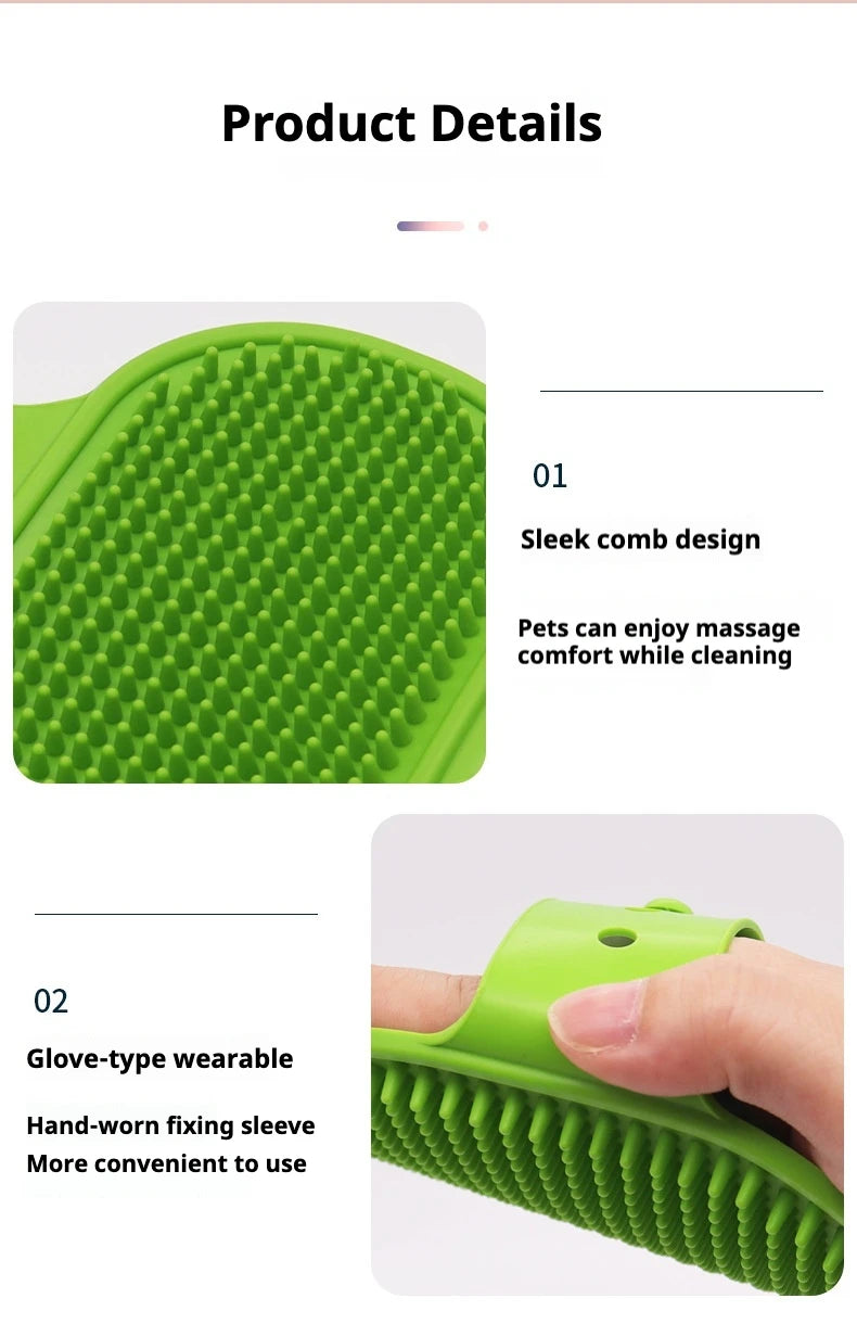 Soft Rubber Dog Cat Brush Pet Bath Silicone Comb Pet Hair Remover Dogs Stuff Cat Comb Grooming Tools Pet Supplies