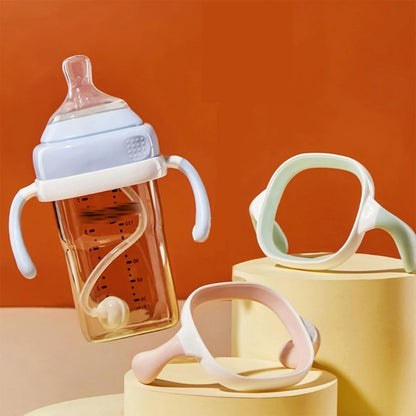 BPA Free Classic Newborn Bottle Grip Handle Compatible Silicone Handles for Hegen Bottle Size Baby Feeding Bottle Accessories