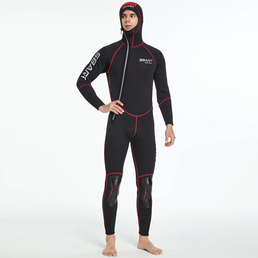 3MM diving suit men's and women's thickened diving suit men's warm hooded swimming wet suit surfing suit jellyfish suit
