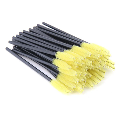 HOT 5/25/50pcs Mascara Wands Applicator Cosmetics Eyelash Brush Comb Crystal Eyelash Brushes Makeup Beauty Wholesale Eye Brush