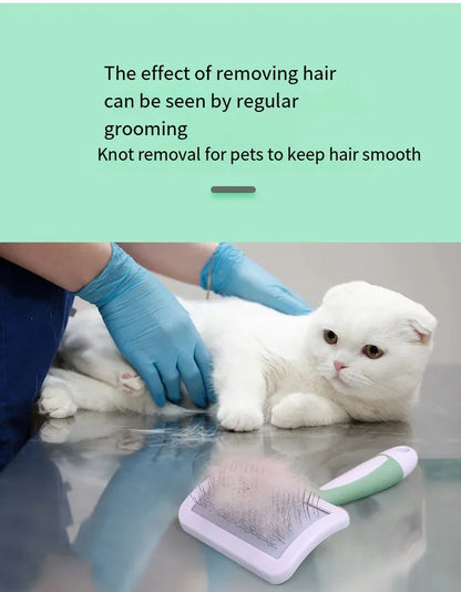 Pet Hair Shedding Comb Dog Cat Brush Grooming Long Hair Indoor Cats Brush Hair Remover Cleaning Beauty Slicker Pet Supplies