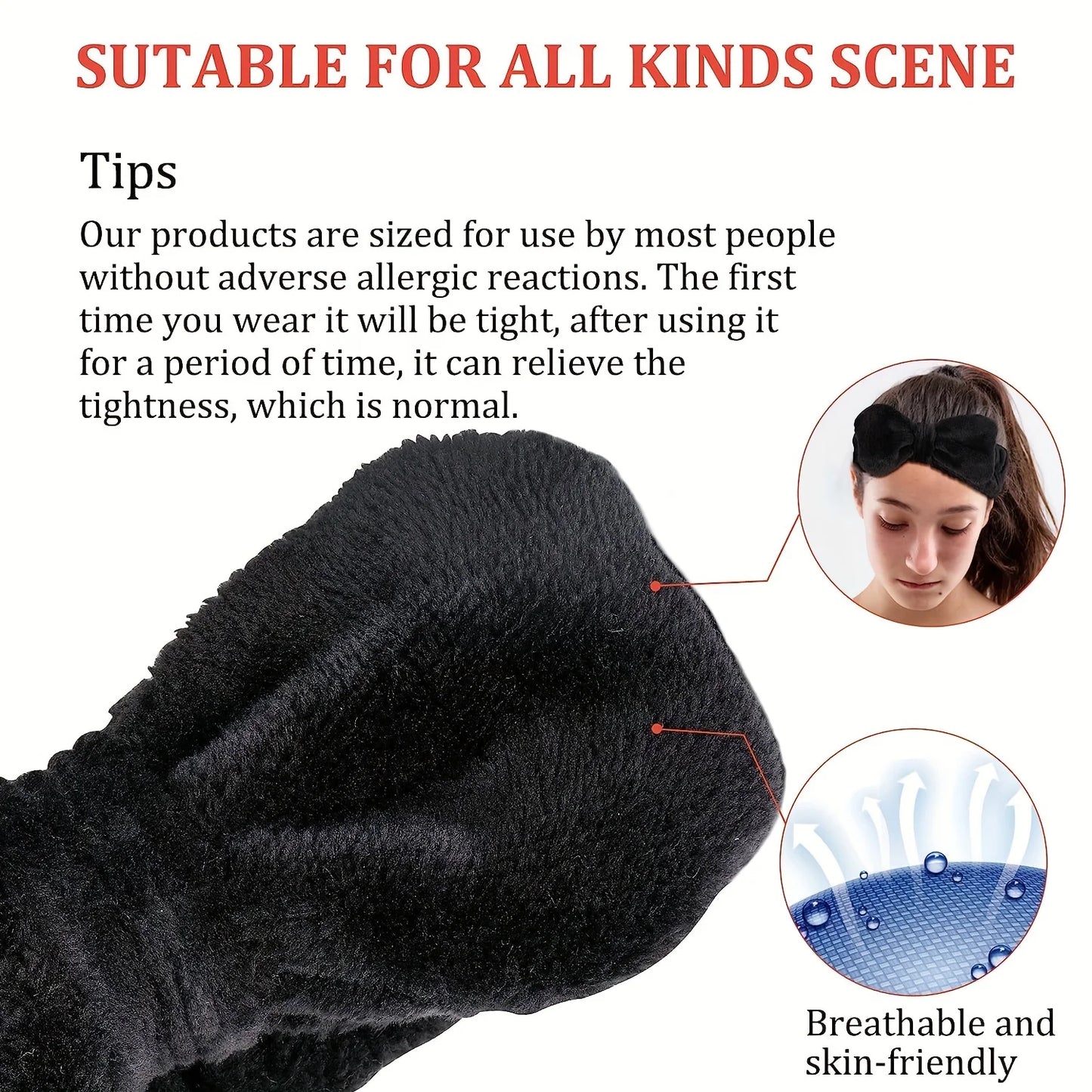 5PCS Spa Headbands and Bracelets, Including Hairpins, Face Wash and Skincare Headbands, Waterproof Makeup Headbands