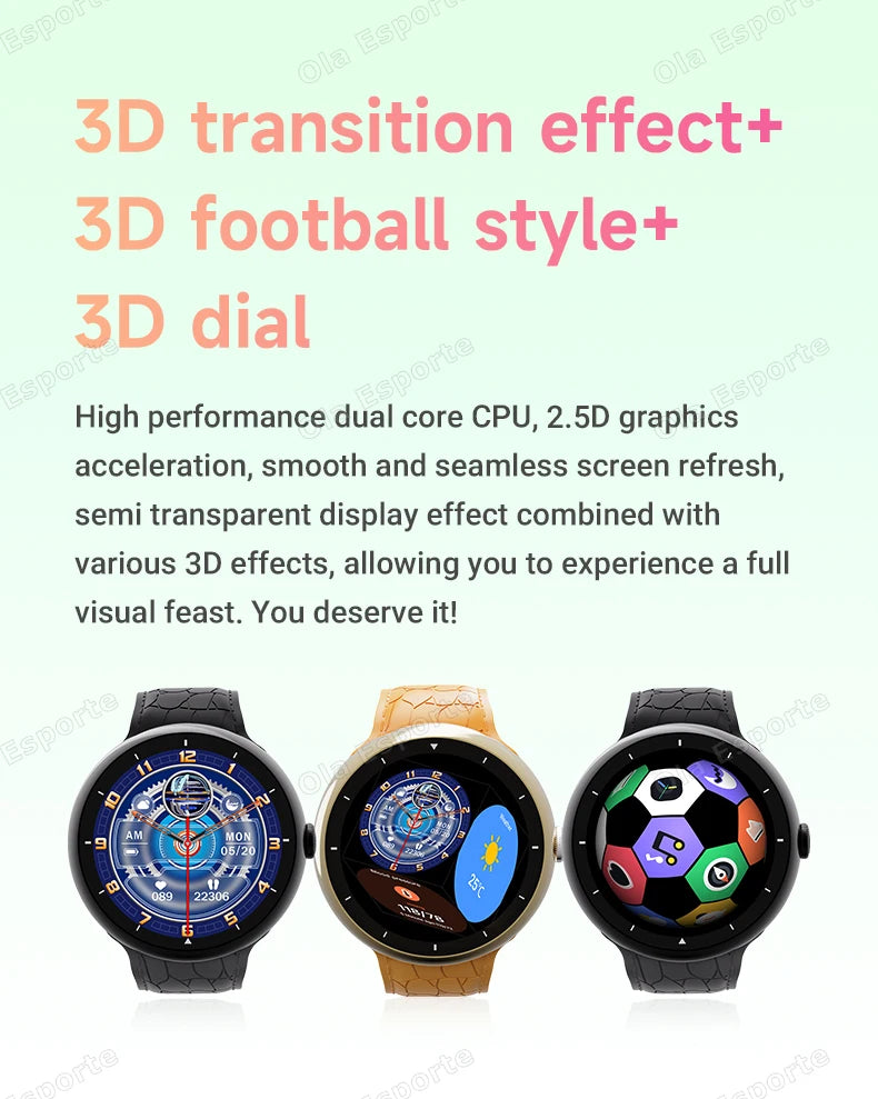 Smart Watch 2.09-inch AMOLED Screen Bluetooth Call Compass Tracker Men Sports Watches Health Monitor Women Smartwatch Waterproof