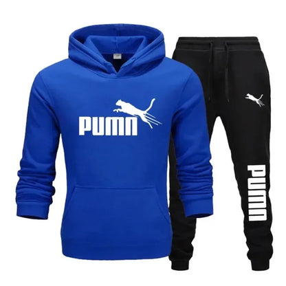 2025 New Autumn and Winter Men's Pullover Hoodie and Pants Two-Piece Set Fashionable Trendy Fitness Casual Sportswear