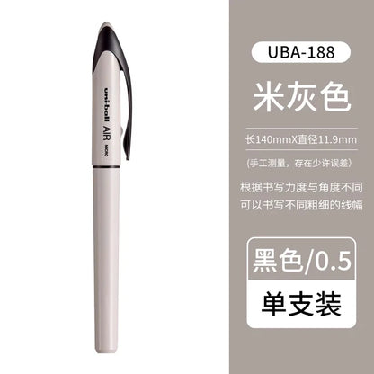 Uni Ball Air Micro Gel Rollerball Pen UBA-188 0.5/0.7MM Japanese Stationery Black Technology Straight Liquid Free Control Ink